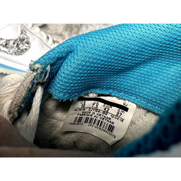 Nike Cortez '72 ‘N7’ White Leather Blue Athletic Sneakers Size 10 CJ1154-100 - Picture 6 of 9